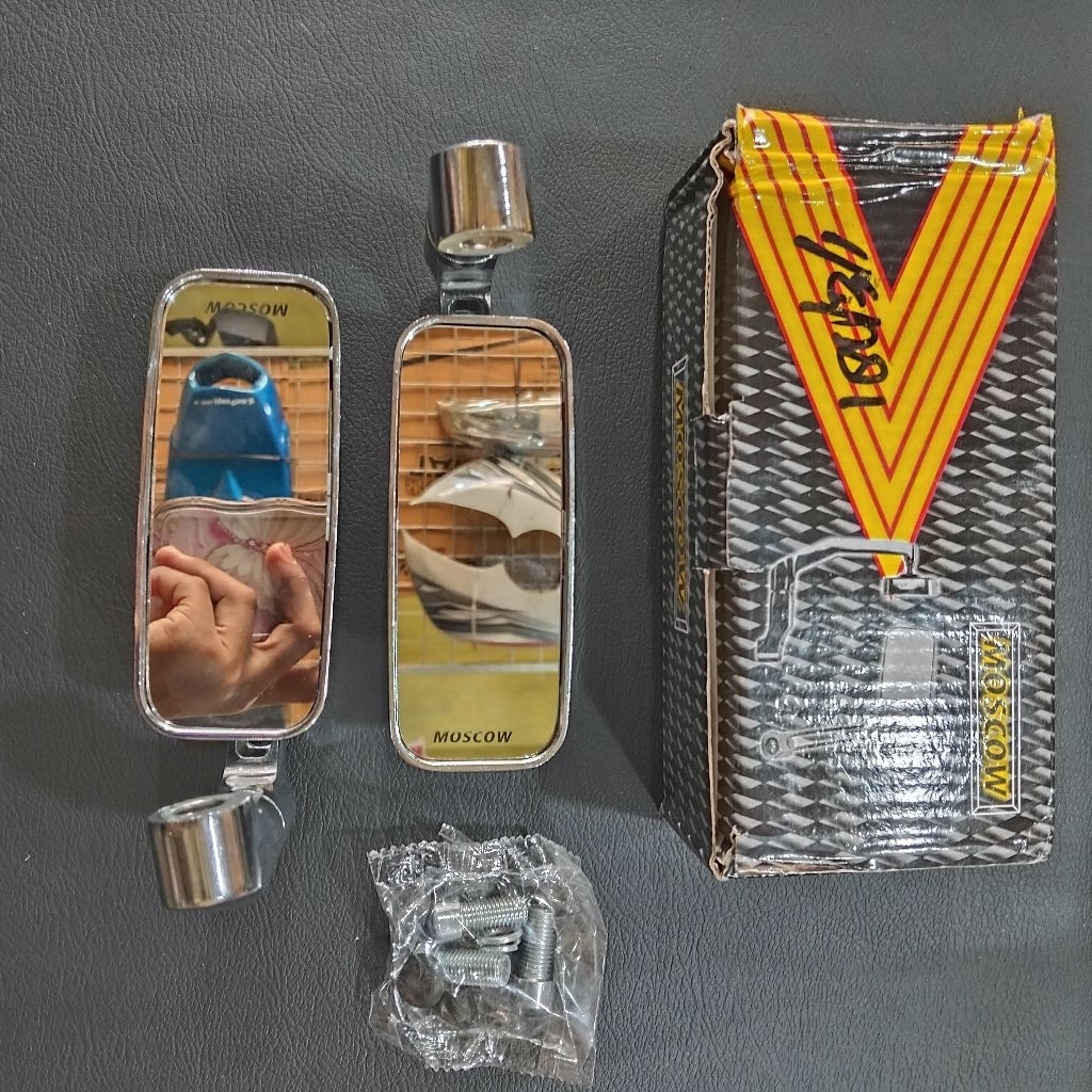 Spion Tanduk Petak Chrom Moscow  Honda