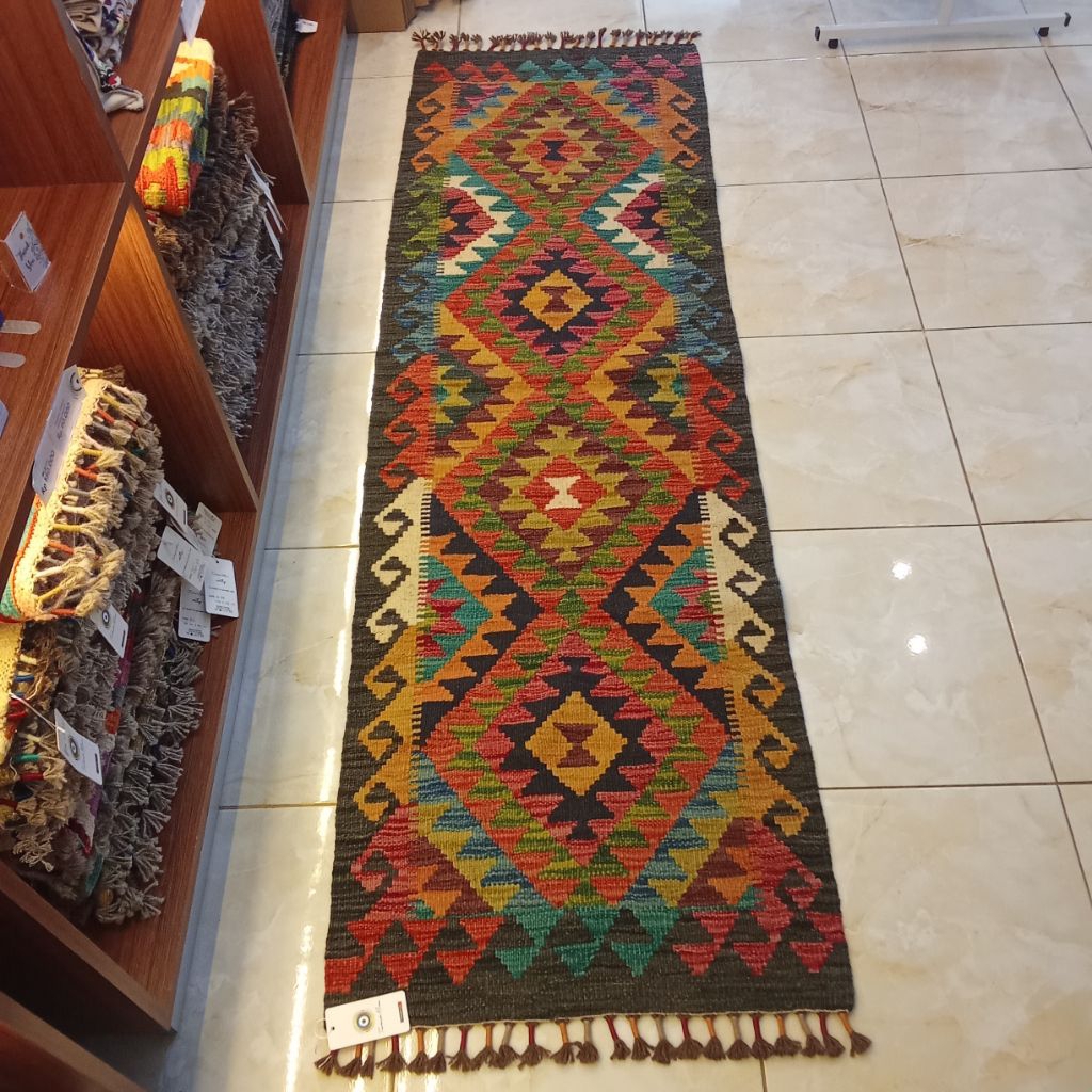 LK22 KILIM TURKI 100% HANDMADE 195x59cm / KILIM KARPET TURKI ORI LIMITED