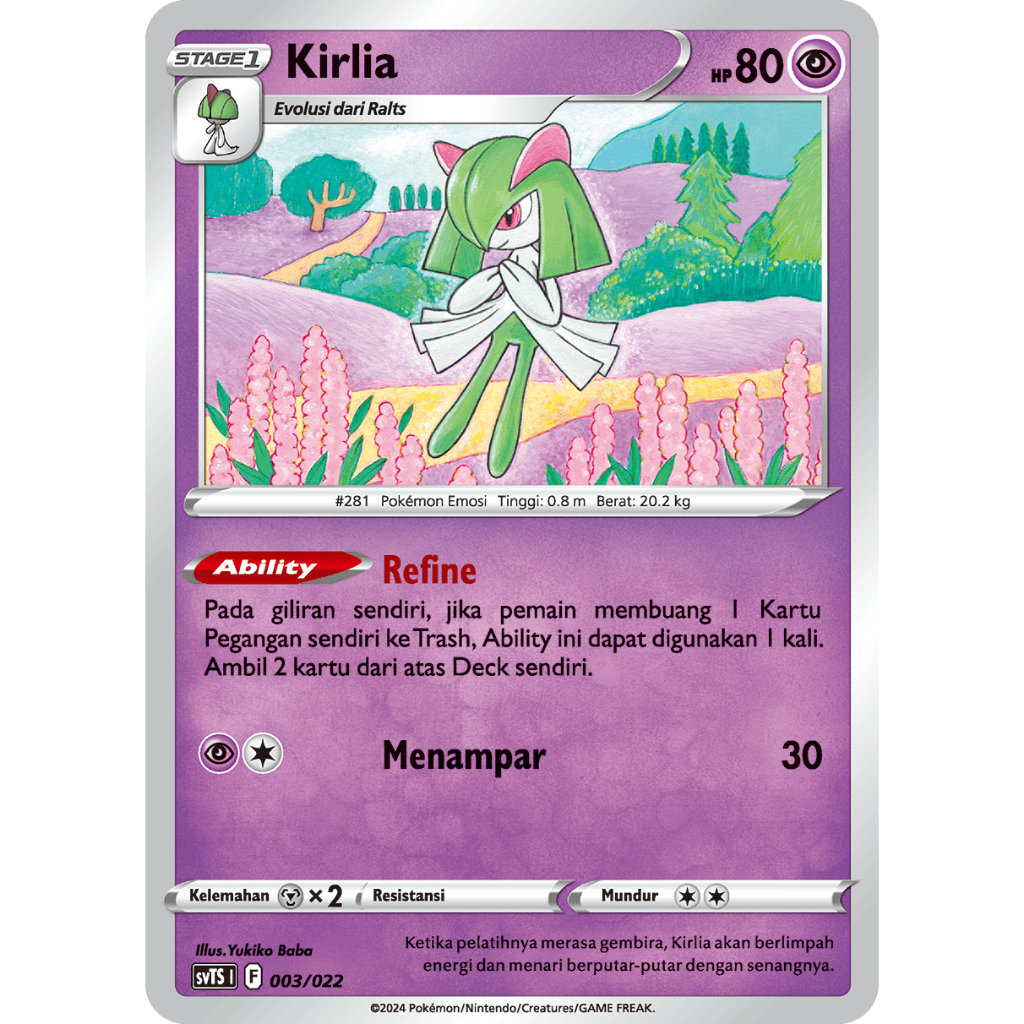 Pokemon TCG Indonesia SVTs Kirlia 003/022 Single