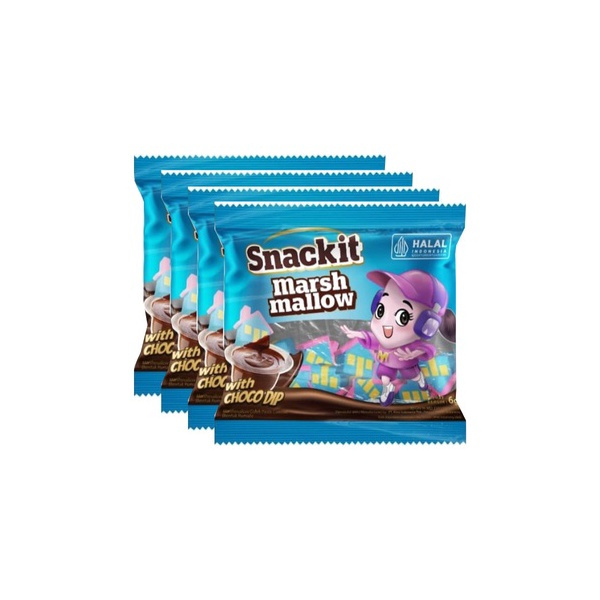 Snackit Marshmallow Housh by Kino – Lembut, Manis, dan Nikmat di Setiap Gigitan 6gr (1 pack isi 10)