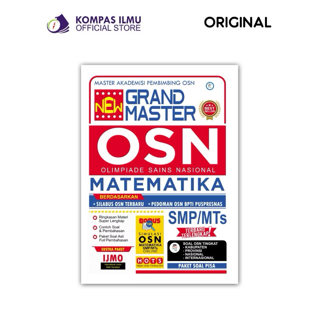 original Buku OSN SMP | NEW Grand Master OSN Matematika dan IPA SMP/MTs Terbaru Terlengkap