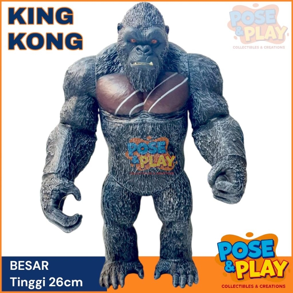 MAINAN Action Figur Kingkong Jumbo Besar 26cm Artikulasi Action Figures Godzilla Vs Kong 2021