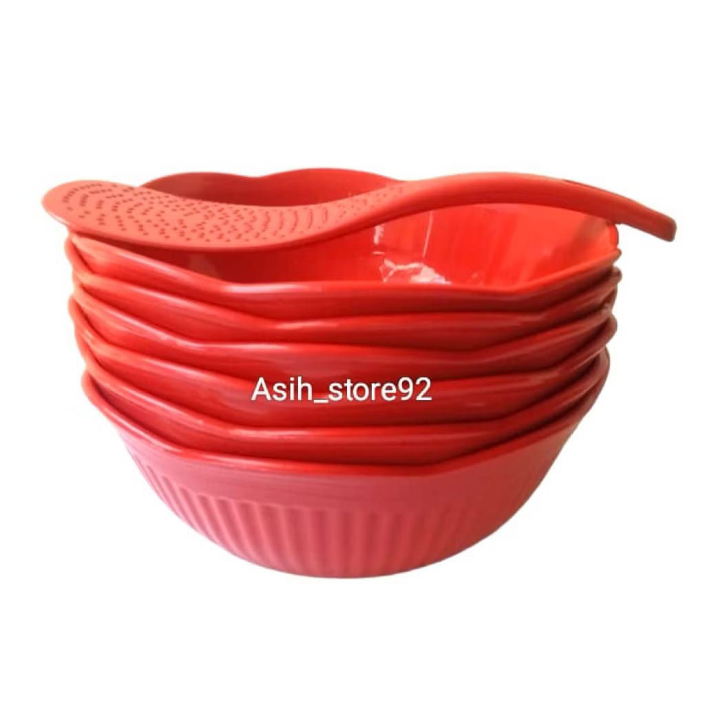 mangkok Plastik melamin anti Pecah ukuran besar 12 PCS ( 1 Lusin )