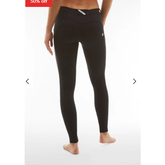 WR.UP® breathable bioactive push-up superskinny trousers celana panjang freddy hitam polos wanita