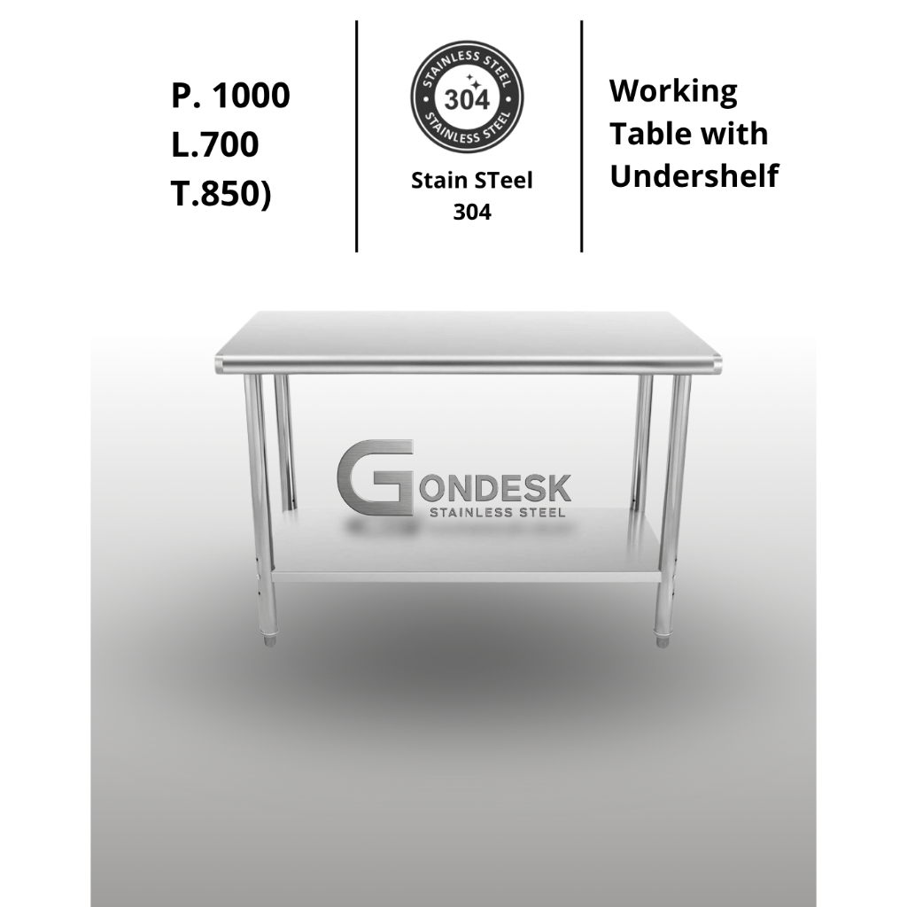 WORKING TABLE/W/ UNDERSPALASH CUSTOM