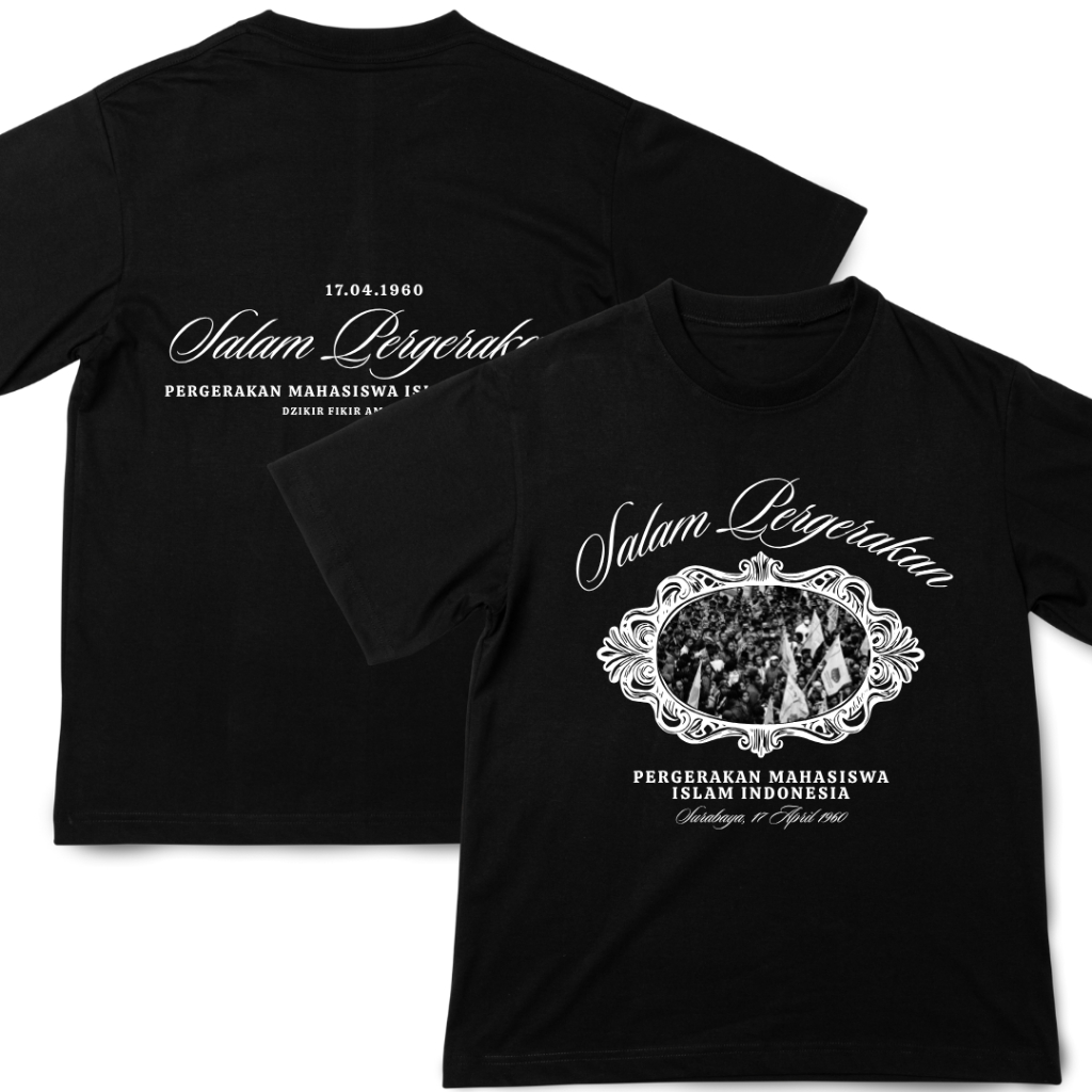 T-shirt Salam Pergerakan PMII-baju kaos pria wanita bahan cotton combed 24s super premium halus  nya
