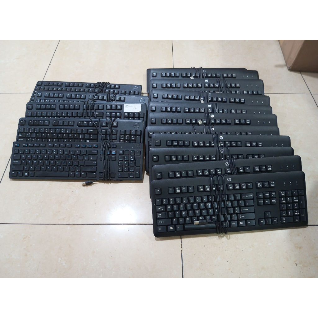 MURAH Keyboard USB DELL HP Kabel BRANDED