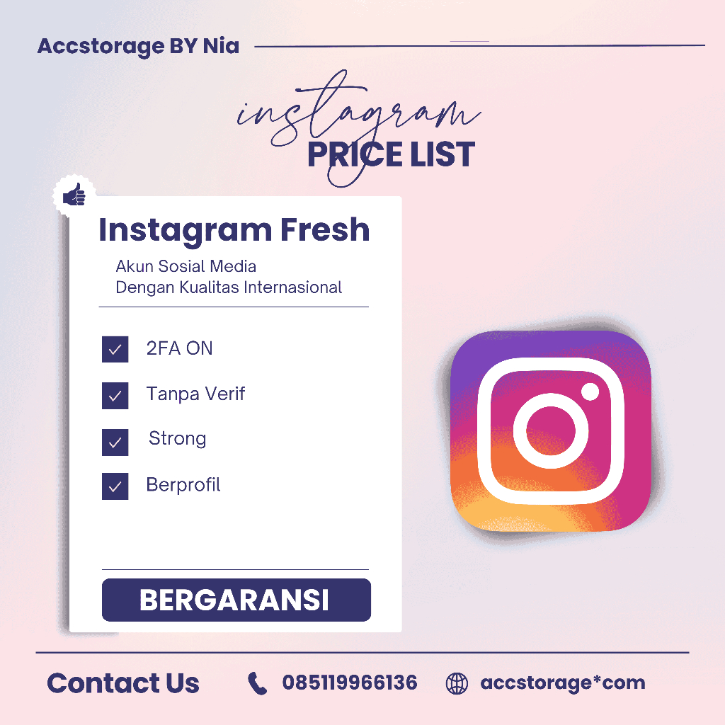 Akun Instagram Fresh / Polos / New / Baru / Kosongan 2FA ON