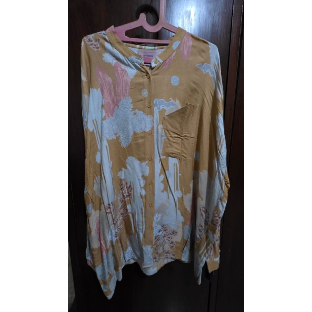 (PRELOVED) BLOUSE BY RIAMIRANDA X COTTONINK - SIZE L/XL