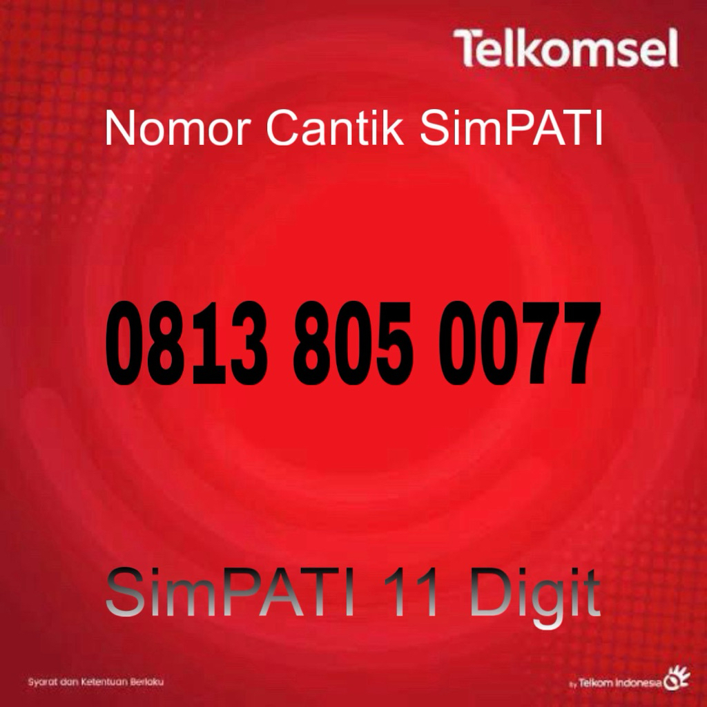 Nomor cantik Telkomsel simpati 11 digit kartu perdana Telkomsel nomer cantik 11digit prabayar seri b