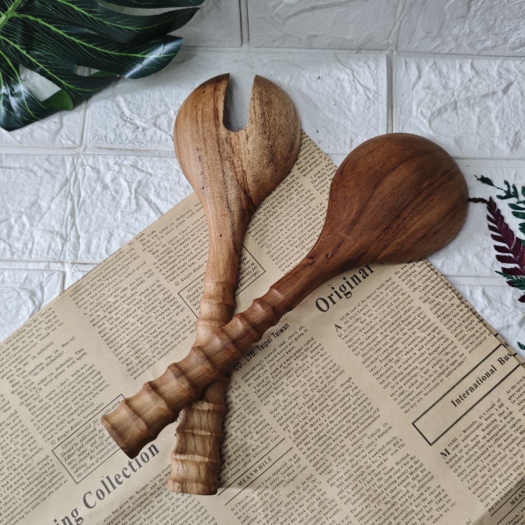 Set Centong Sayur Ulir Kayu Jati