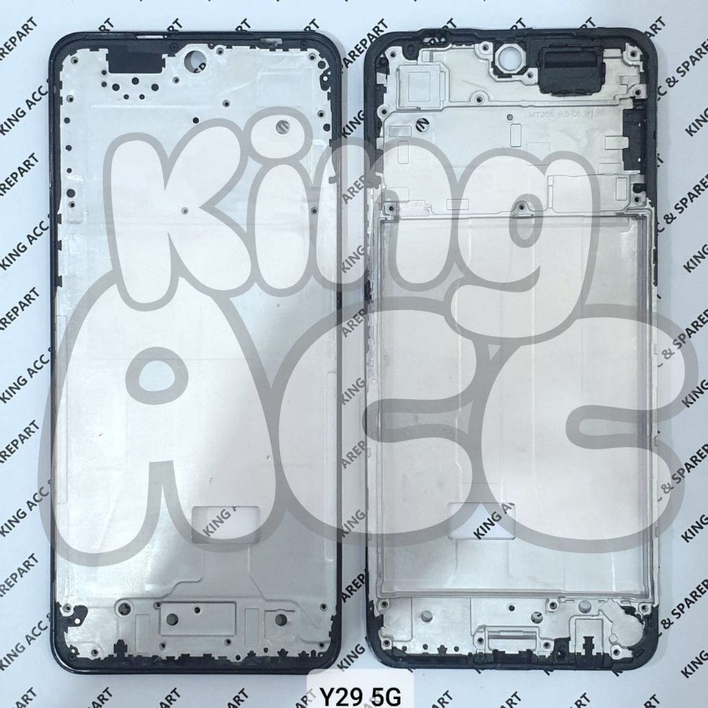 FRAME BEZZEL DUDUKAN LCD TULANG TENGAH VIVO Y29 5G / Y29 4G BLACK