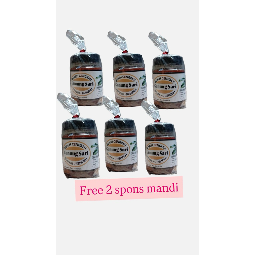 (6pcs) boreh cengkeh rempah gunung sari original