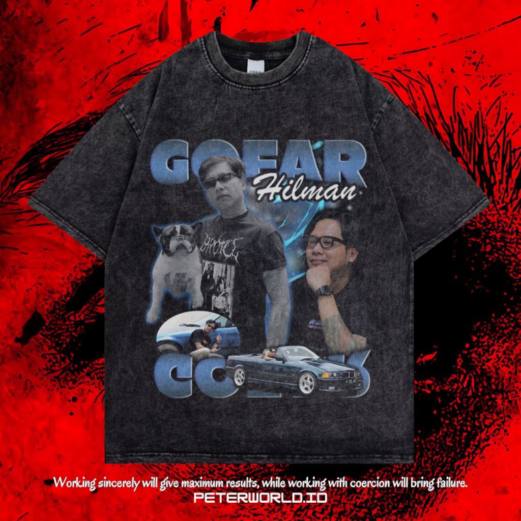Kaos Gofar Hilman Oversize Washing Vintage Tee | Kaos Oversized | Kaos Washing | Oversized T shirt |