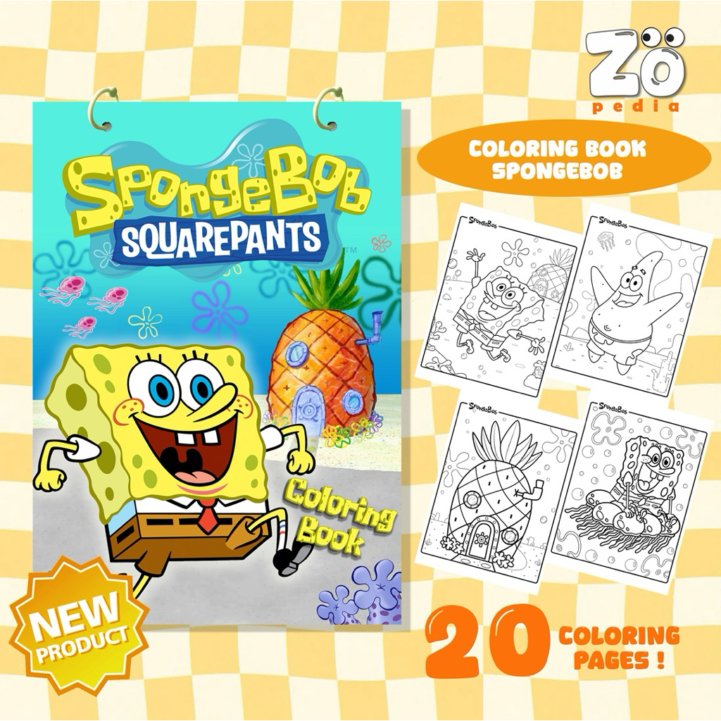 SPONGEBOB Coloring Book |Buku Mewarnai SPONGEBOB|20 Halaman Buku Mewarnai