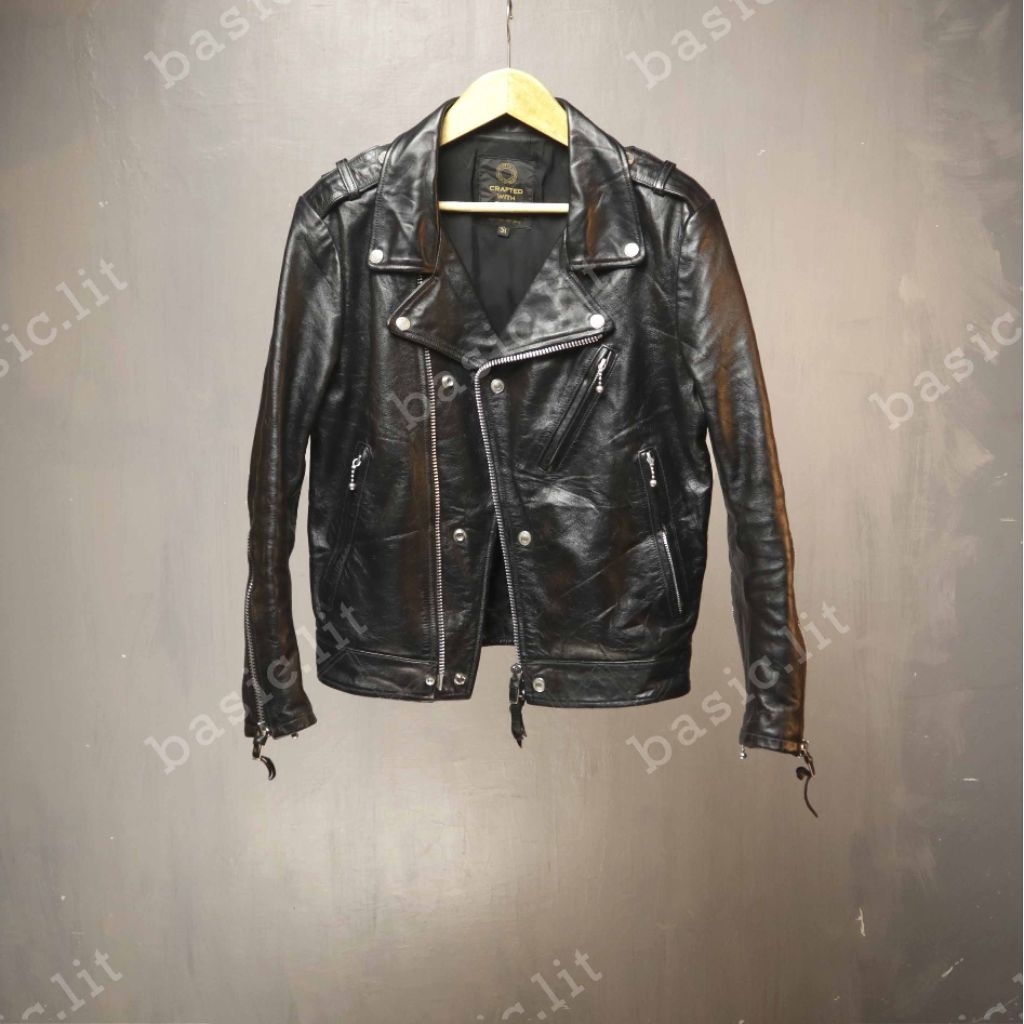 Diafvine Jacky ramones biker leather jacket