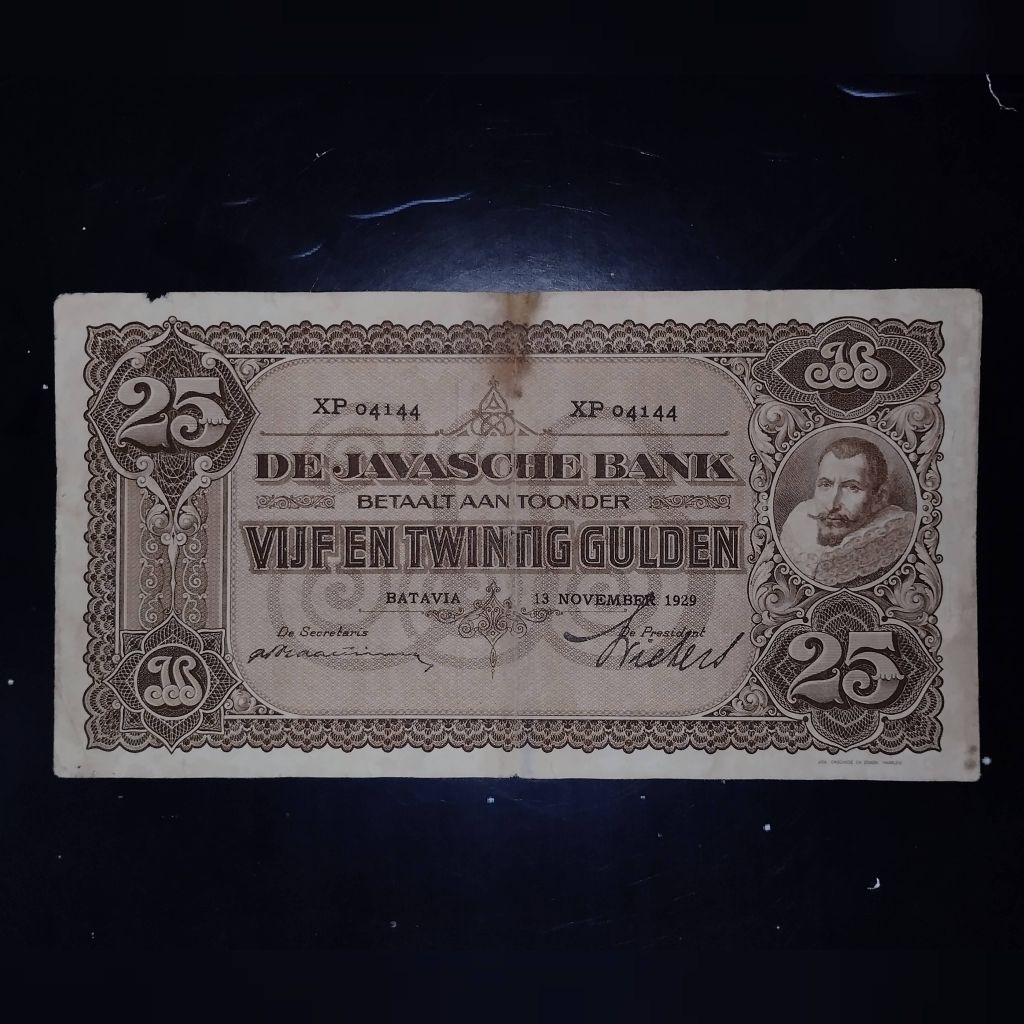 uang kuno Dejavasche Bank 25 coen