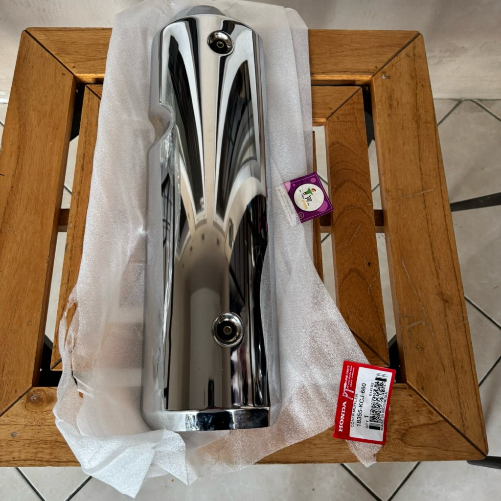 Cover Tameng Knalpot Besar Tiger Revo Tirev Original AHM 18355-KCJ-660