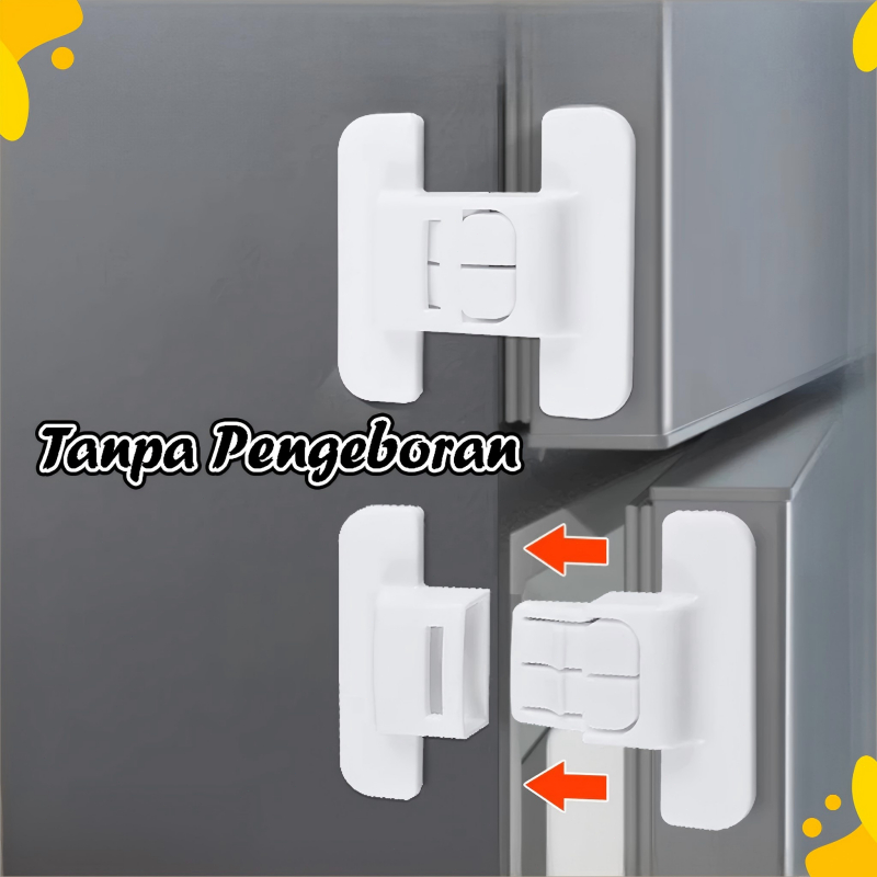 Kunci Pengaman Pintu Kulkas Multifungsi Adhesive  kunci kulkas 2 pintu kuat Kunci Pengaman Kulkas Ba