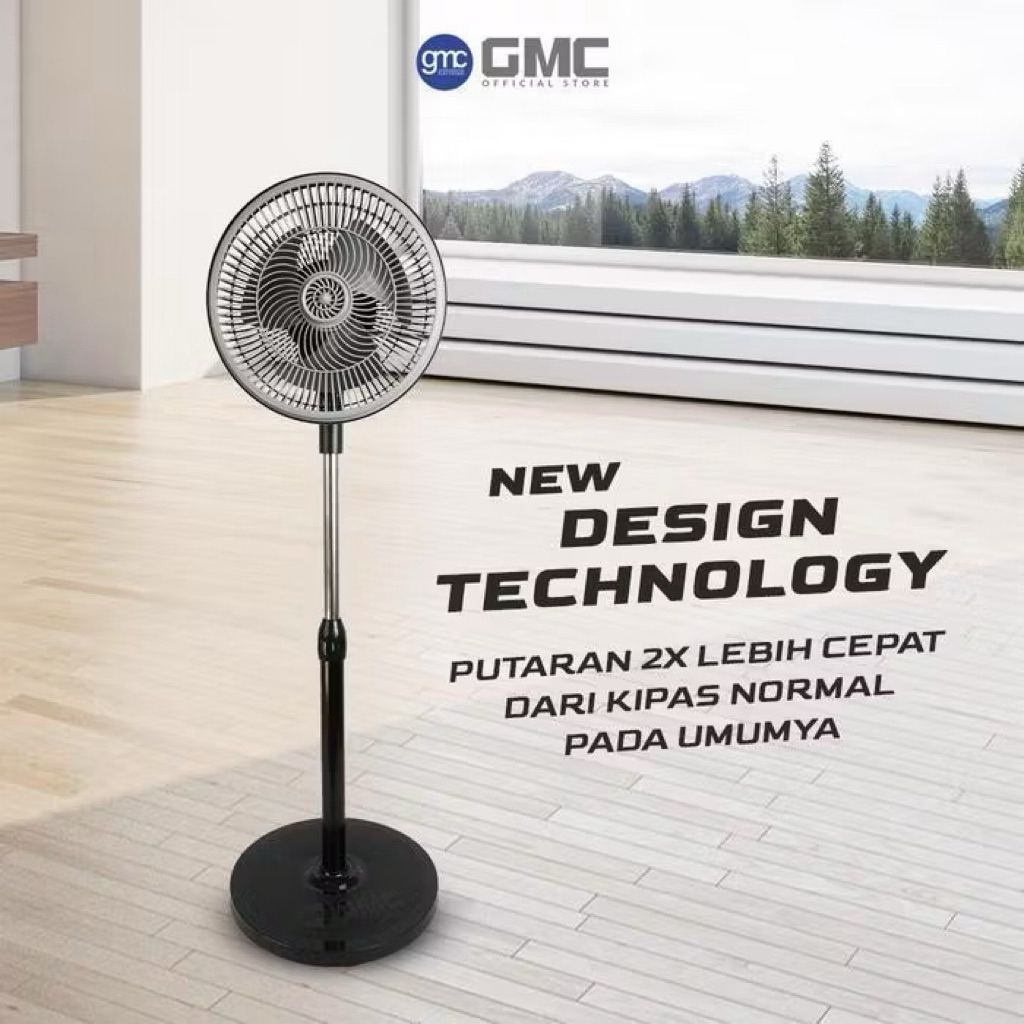 Stand Fan GMC 316 TYPHOON Kipas Berdiri GMC 12inch