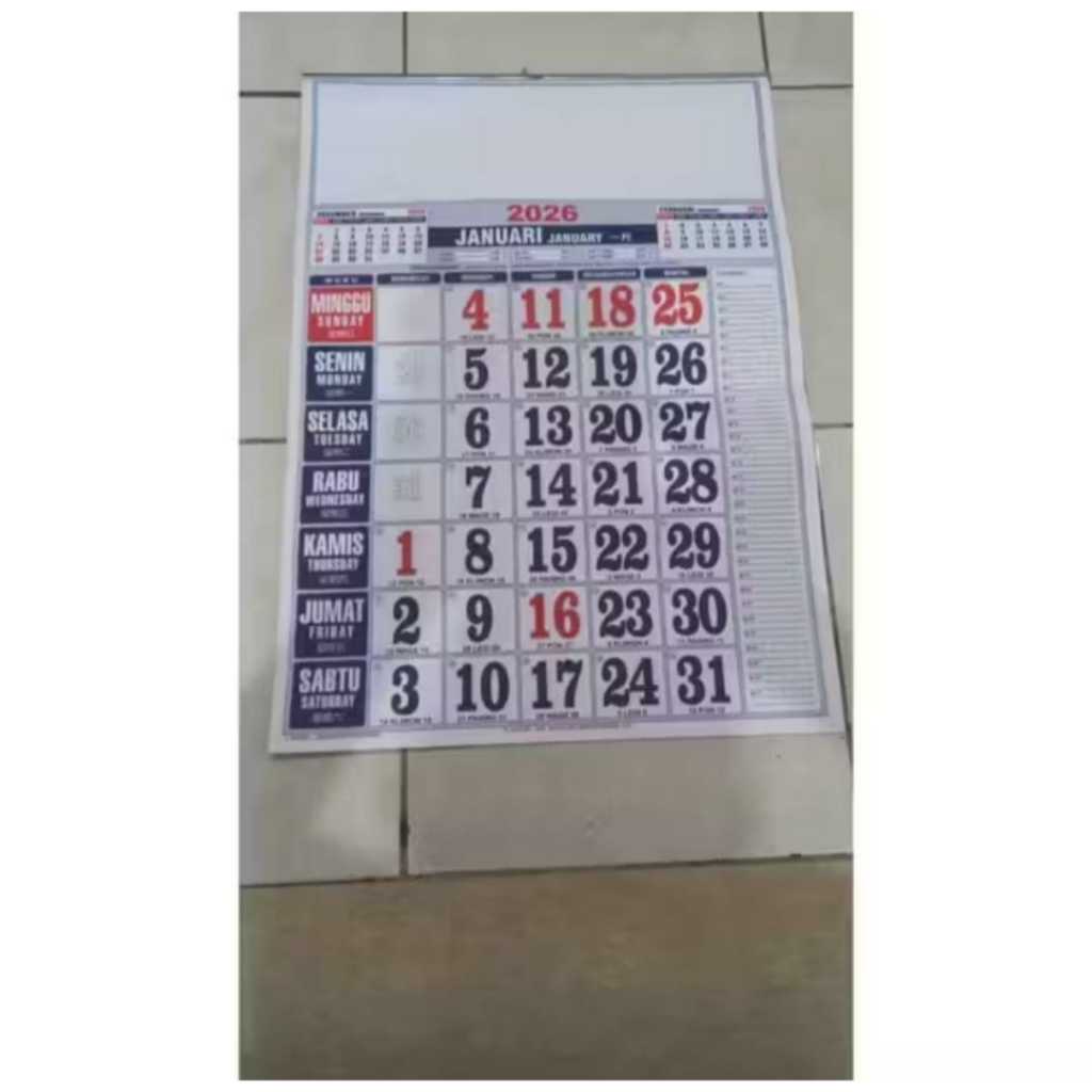 KALENDER JAWA 2026 / KALENDER 2026 / KALENDER BULANAN / KALENDER DINDING