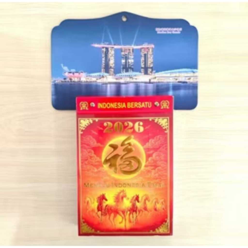 KALENDER DINDING PAPAN TEMA PEMANDANGAN / KALENDER HARIAN 2026 /  KALENDER SOBEK / KALENDER 3 IN 1 J