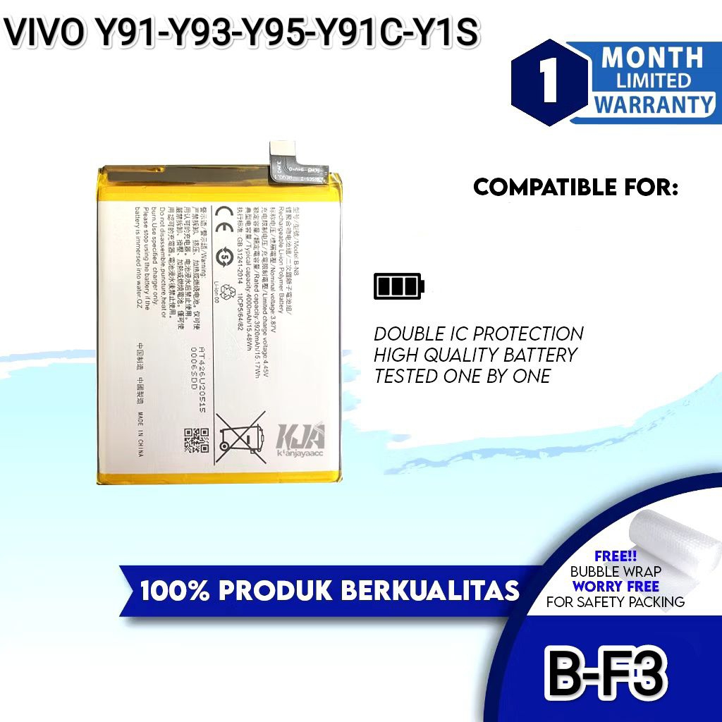 batre BATERAI VIVO Y91 / Y93 / Y95 / Y1S / Y90 / Y91C BF3 ( B-F3 ) ORIGINAL 100% FOR android