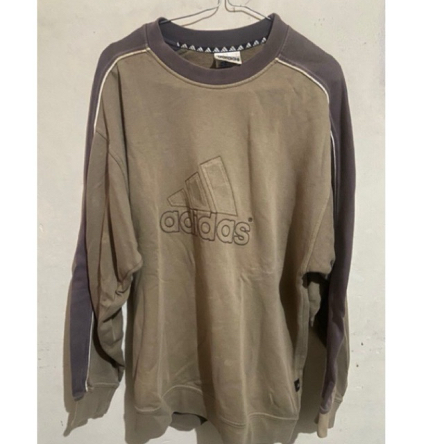 Crewneck Adidas Brown Khaki Second Vintage Rare