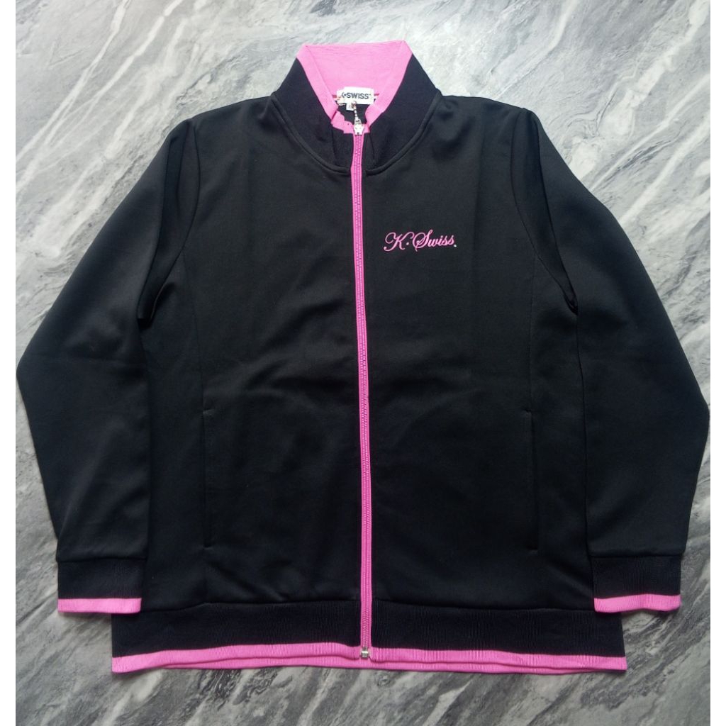 ‎Jaket K-swiss Outdoor Windbreaker tracktop unisex hitam branded