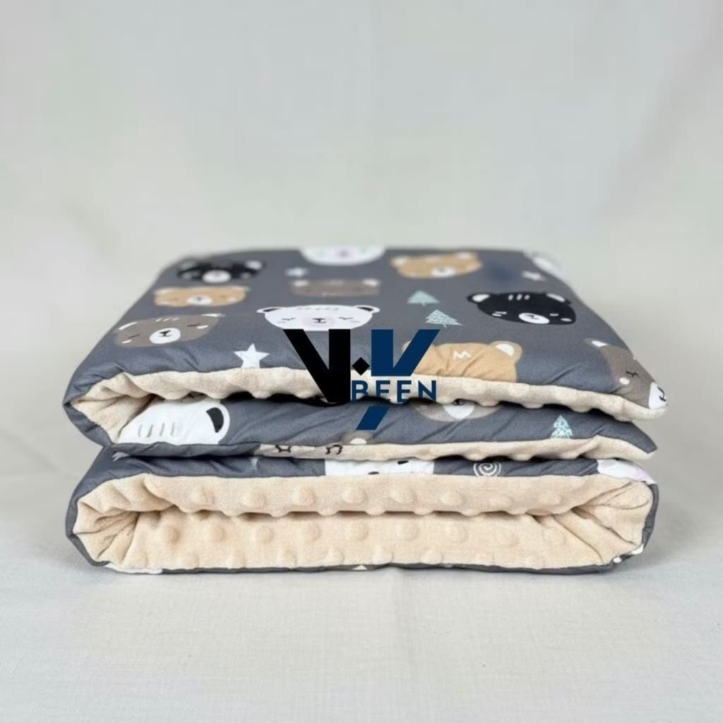Selimut Bayi Minky Dot Korea Minky Stitches Cotton Dot Muslin Jepang Bambo Motif Premium