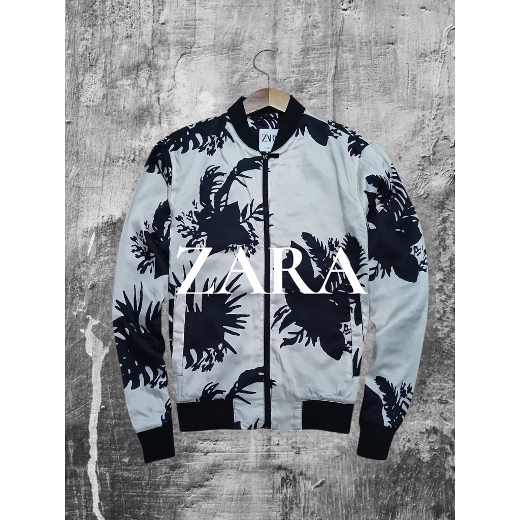 jaket bomber ZARA keren BAHAN Sateen Lembut ADEM second preloved