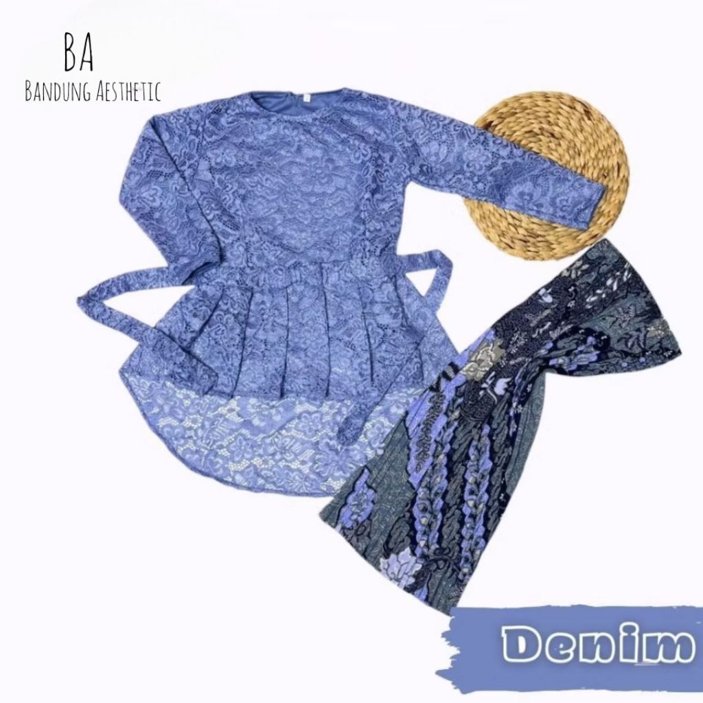 Kebaya anak modern Tk & Sd ROK PLISKET dan Bonus IKAT PINGGANG lengan panjang lucu bunga batik rok s