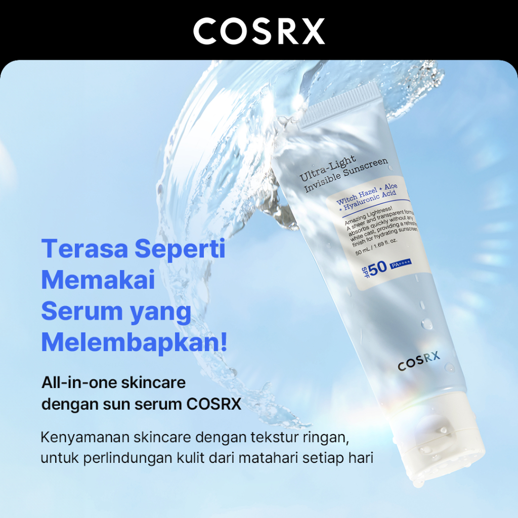 COSRX Ultra-Light Invisible Sunscreen SPF 50 PA++++, Size - 50ml