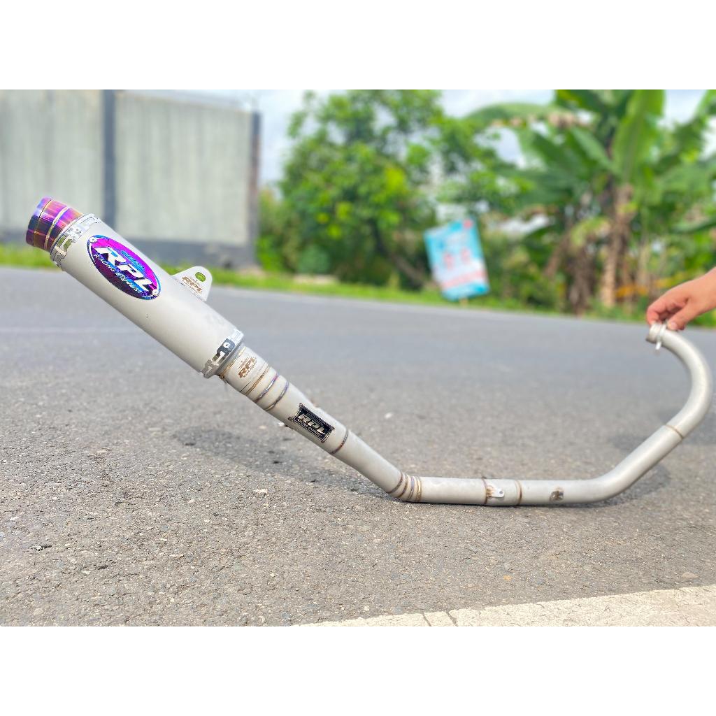 Knalpot Komorod Redleo Sandblas Titanium Vixion Sonic Mx king CBR R15 Original RPL Racing Exhaust In