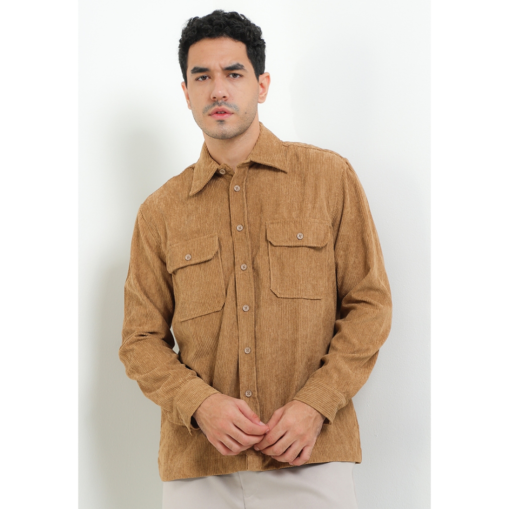 X EIGHT Viktor Shirts - Kemeja Relaxed Coduroy