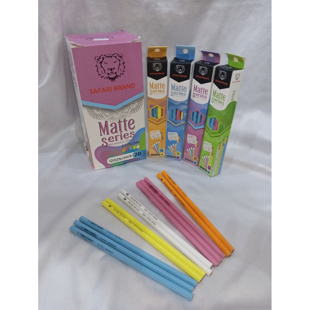 (12Pcs)Pensil Safari Brand Matte Series.2B