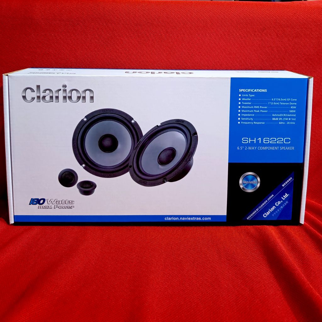 Speaker Mobil 2-Way Component -Clarion Speaker SH Series SH1622C - 6.5 Inch -Speaker Mobil