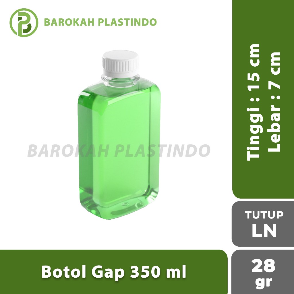 Botol GAP 350 ml | Botol Plastik 350 ml | Botol Kotak 350 ml | Botol Minuman 350 ml