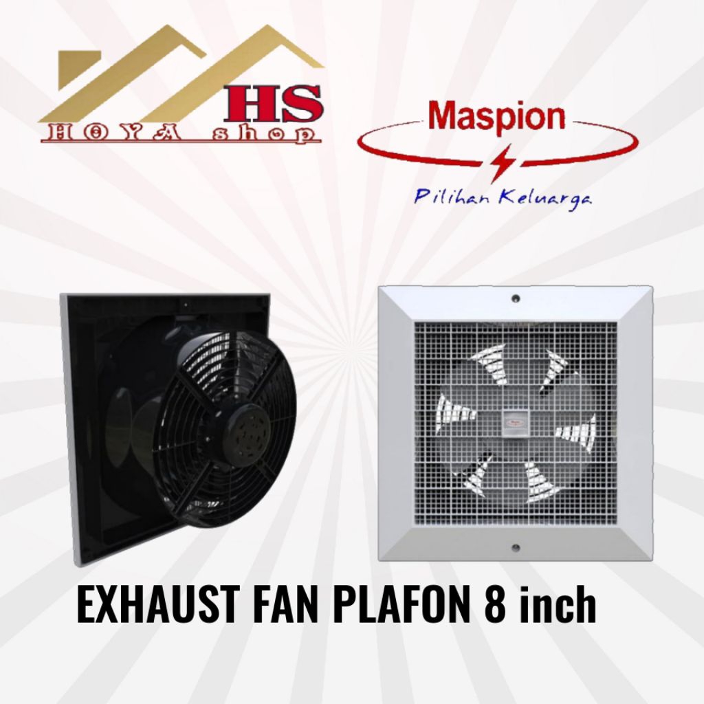 MASPION exhaust fan 8 inch CEF 20 plafon, HEXOS FAN maspion 8 inch, kipas angin hisap