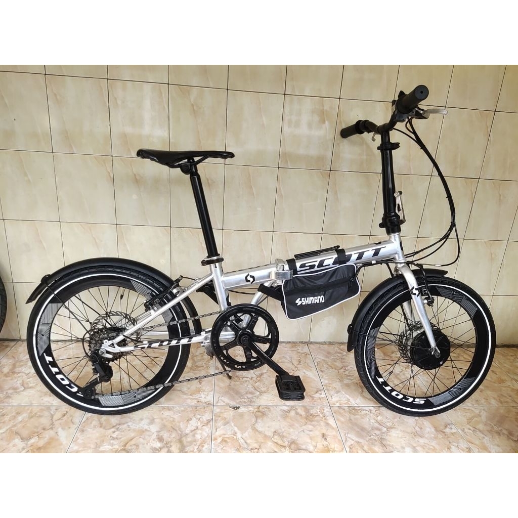 EBike/Sepeda Listrik Lipat Ring 20 Baterai Lithium 36 Volt 350 Watt ( Kondisi Second - Baik )