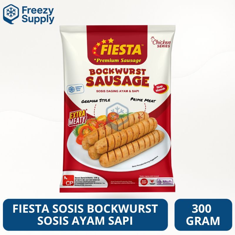 Fiesta Sosis Bockwurst 300 Gram Sosis Ayam & Sapi Freezy
