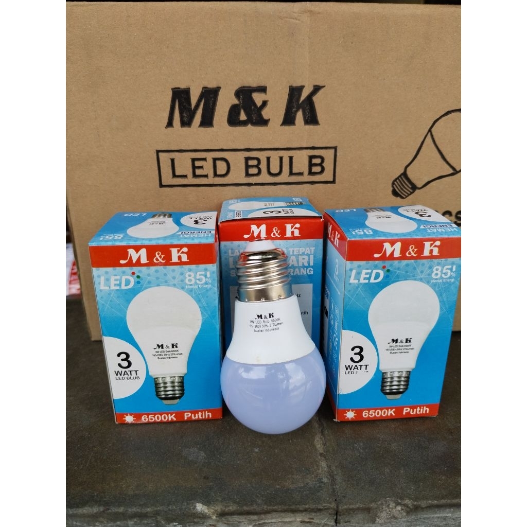 lampu led M&K 3watt nyala putih berkualitas