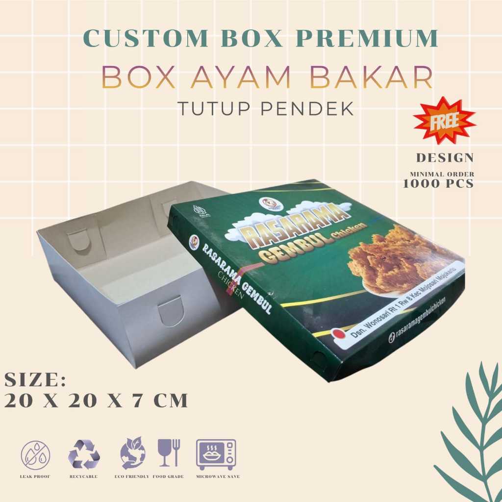 Store Box | Box Ayam Bakar Premium Cetak Custom Logo dan Merek Sendiri | Box Ayam Nasi | Box Ayam Pa