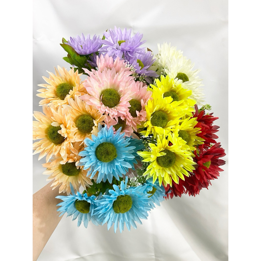 Bunga matahari artificial palsu imitasi hias dekorasi buket pernikahan wisuda hiasan hantaran sesera