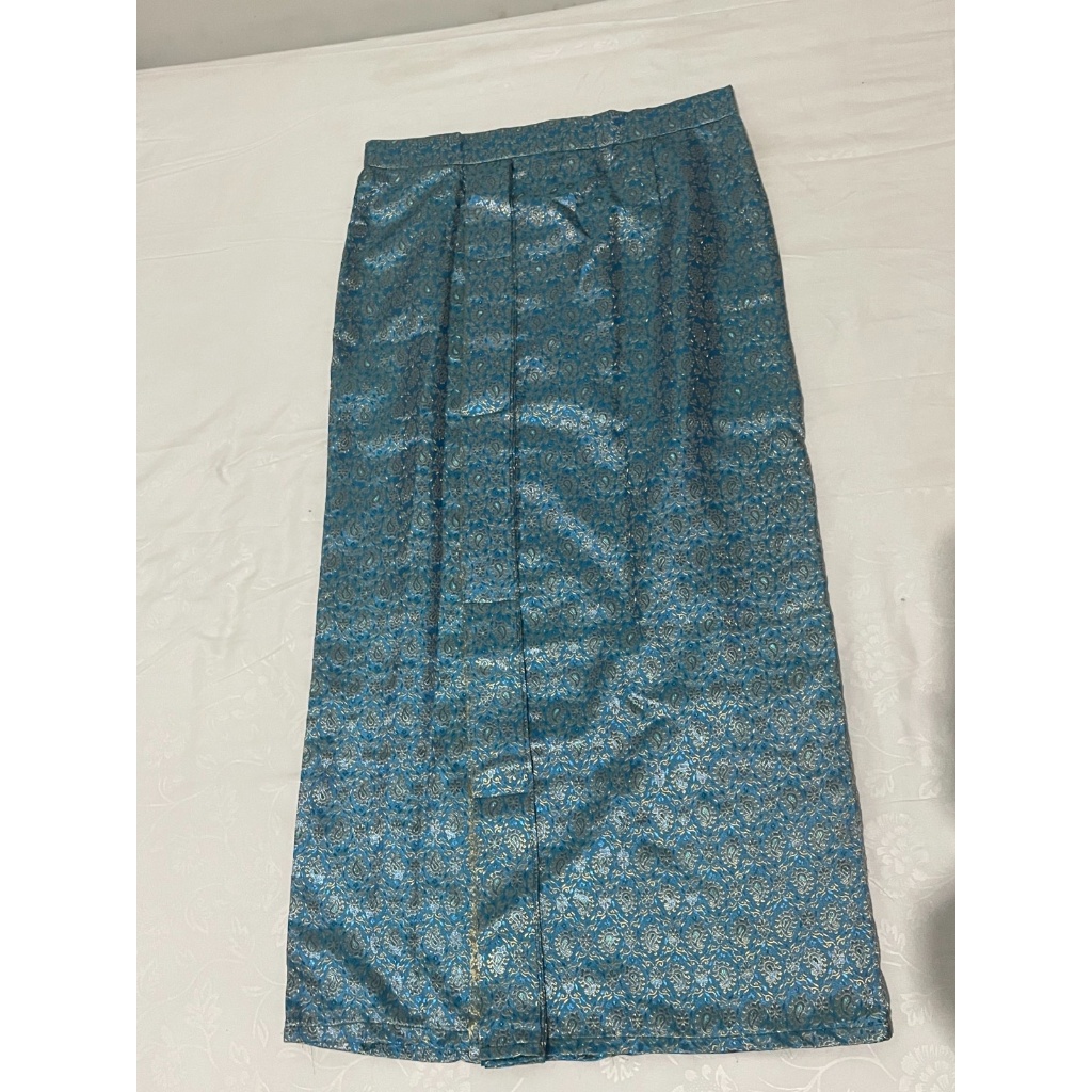 Rok Songket Bawahan Kebaya | Rok Kondangan Biru | Preloved Rok Kebaya