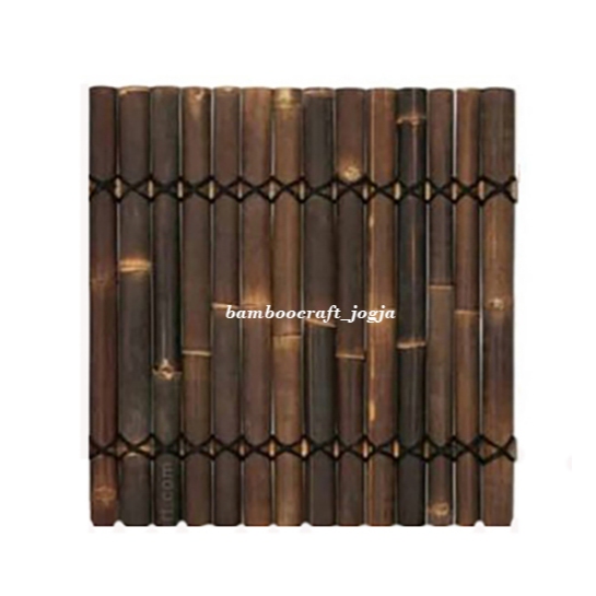 pagar bambu hitam belah  100 x 100 cm