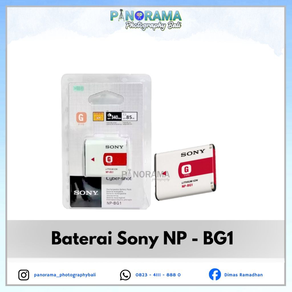 BATERAI SONY NP-BG1 FOR Sony DSC W30 50 70 35 55 80 90 100 T20 N1 H7 9 W110 120 130 | Battery Sony N