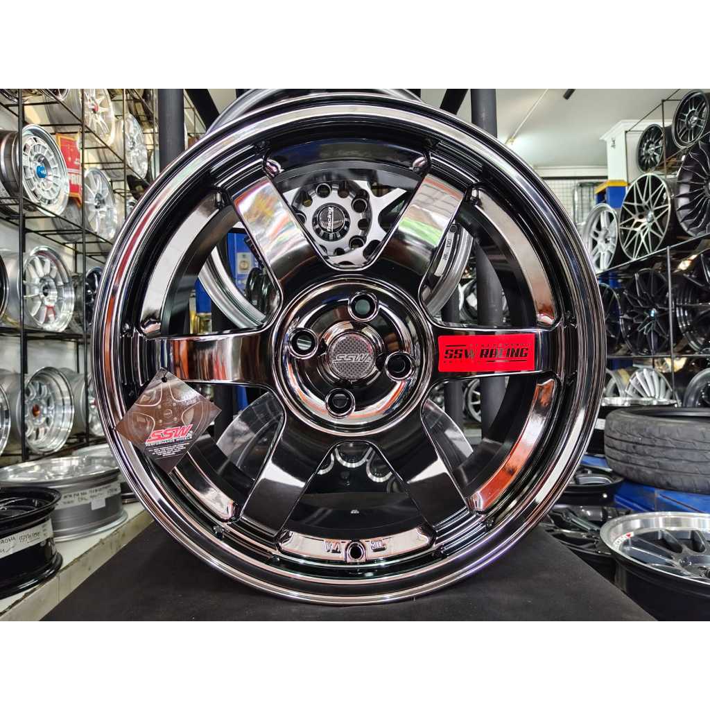 Velg mobil TE37 SSW Ring17 Cocok Jazz RS,Suzuki Fronx