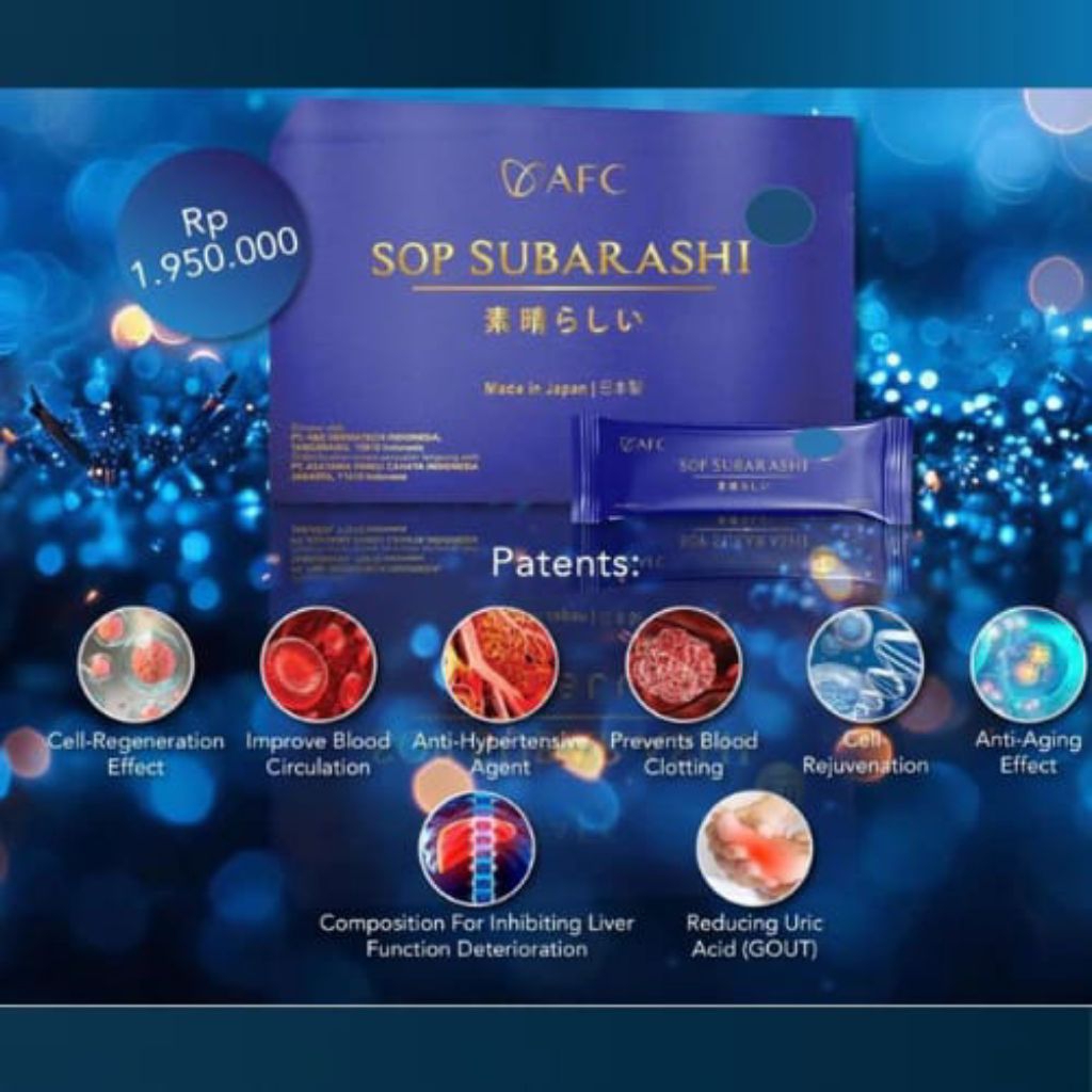 SOP SUBARASHI GOLD BEST SELLER / AFC PRODUK DI JAMIN ORI 100% PROKSI. JAPAN