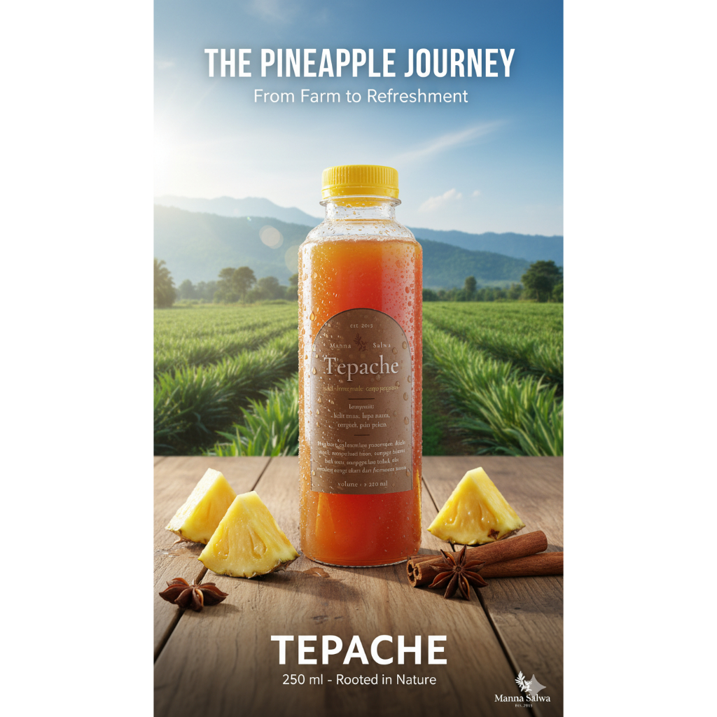 Tepache 250ml – Minuman Fermentasi Nanas, Segar & Bersoda Alami